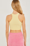 Knit Solid Cropped Seamless Tank Top