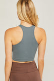 Knit Solid Cropped Seamless Tank Top