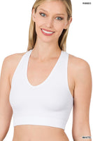 RIBBED CROPPED RACERBACK TANK TOP