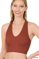 RIBBED CROPPED RACERBACK TANK TOP