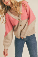 Colorblock Cardigan Sweater