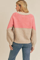 Colorblock Cardigan Sweater