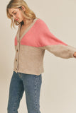 Colorblock Cardigan Sweater