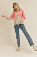 Colorblock Cardigan Sweater