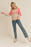 Colorblock Cardigan Sweater