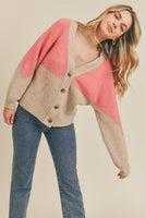 Colorblock Cardigan Sweater