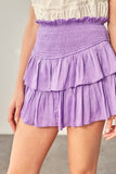 SMOCKING SKIRT WITH SHORTS