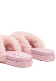 HOMEY FUR SLIP-ON FLATS