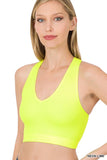 RIBBED CROPPED RACERBACK TANK TOP