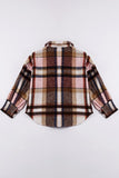 Brown plaid button down mommy &me shirt