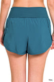 HIGH WAISTED BAND FOLD-OVER RUNNING SHORTS