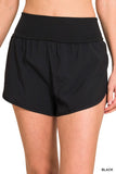 HIGH WAISTED BAND FOLD-OVER RUNNING SHORTS