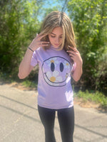 Orchid Smiley Daisy Tee