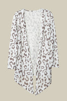 Leopard open cardigan