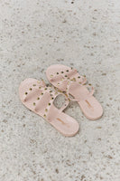 Forever Link Studded Cage Strap Slide Jelly Sandal