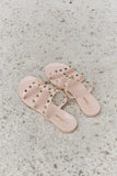 Forever Link Studded Cage Strap Slide Jelly Sandal