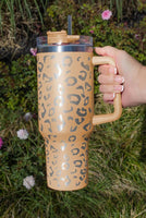 40oz Leopard Spotted Stainless Double Insulated Tumbler