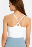 Crisscross Back Scoop Neck Sports Cami