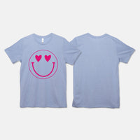 Pink Heart Smiley Tee