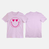 Pink Heart Smiley Tee