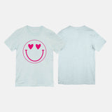 Pink Heart Smiley Tee