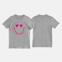 Pink Heart Smiley Tee