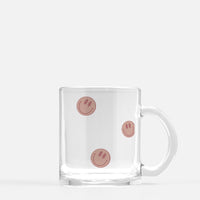 Smiley face glass mug