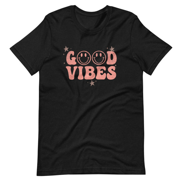 Good Vibes Smiley Face Short-Sleeve Unisex T-Shirt