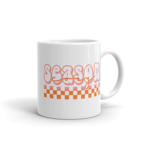 Cozy season White glossy mug